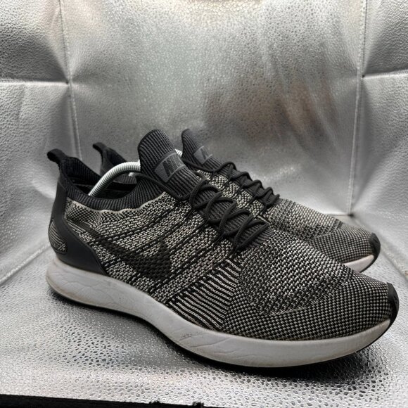 Size 11.5 Nike Air Zoom Mariah Flyknit Racer Gray Black Mens Sneaker 918264-015 - Picture 1 of 11